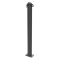 Ornamental bollard | Series 481B | � 82 mm | stationary, to be fixed by plugswith base plate 100 x 150 mm | without lock | with 2 eyelets